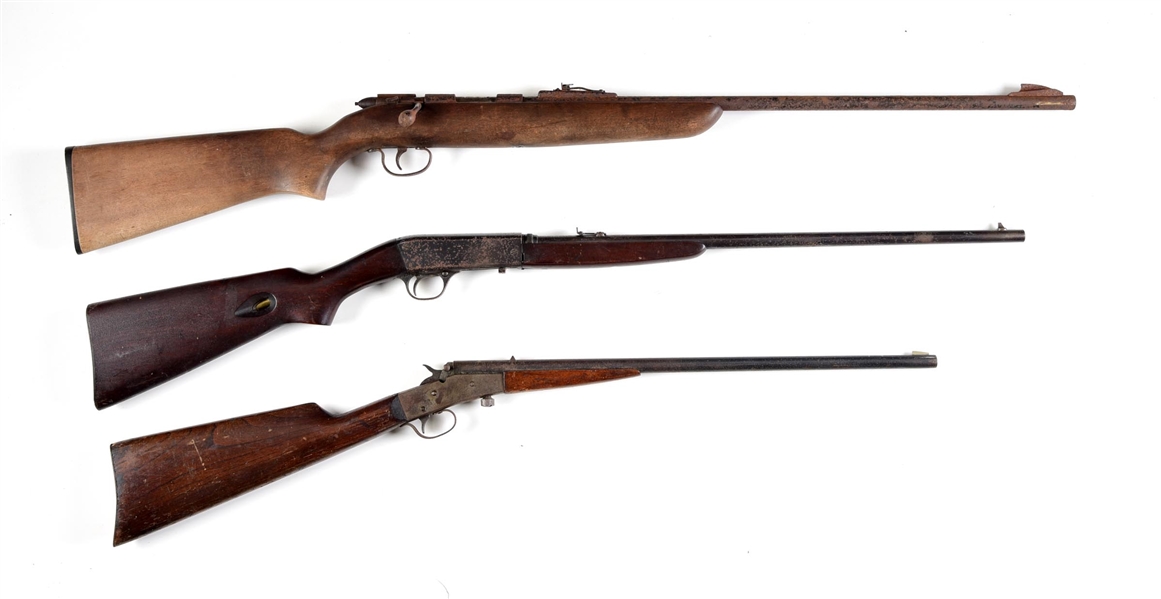 (C) LOT OF 3: AMERICAN RIMFIRE RIFLES.