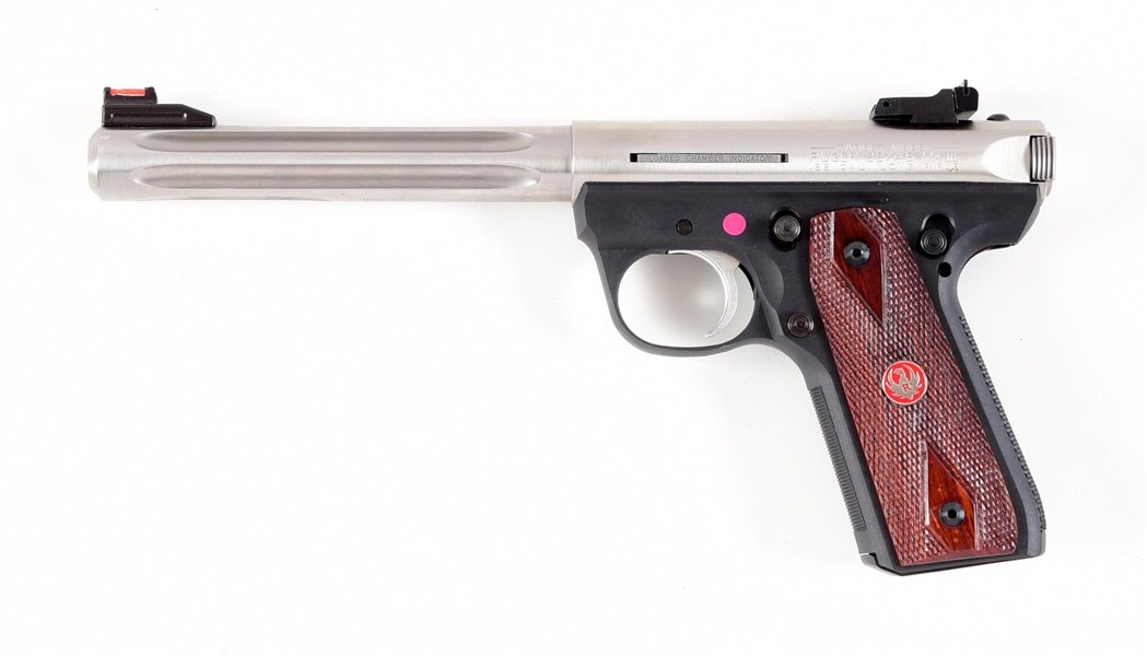 (M) RUGER 22/45 MARK III HUNTER MODEL SEMI AUTOMATIC PISTOL.