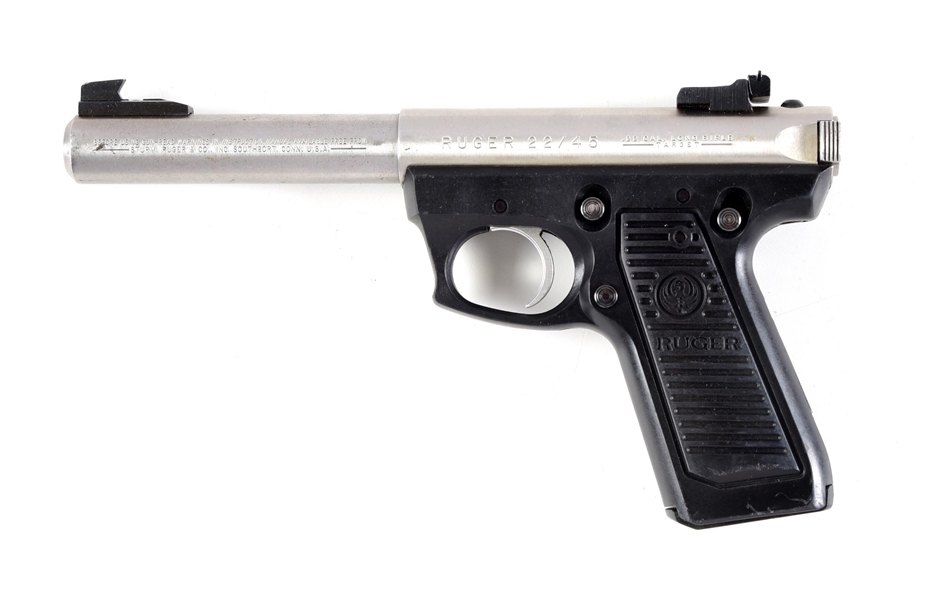 (M) RUGER MODEL 22/45 SEMI AUTOMATIC .22 LR PISTOL.