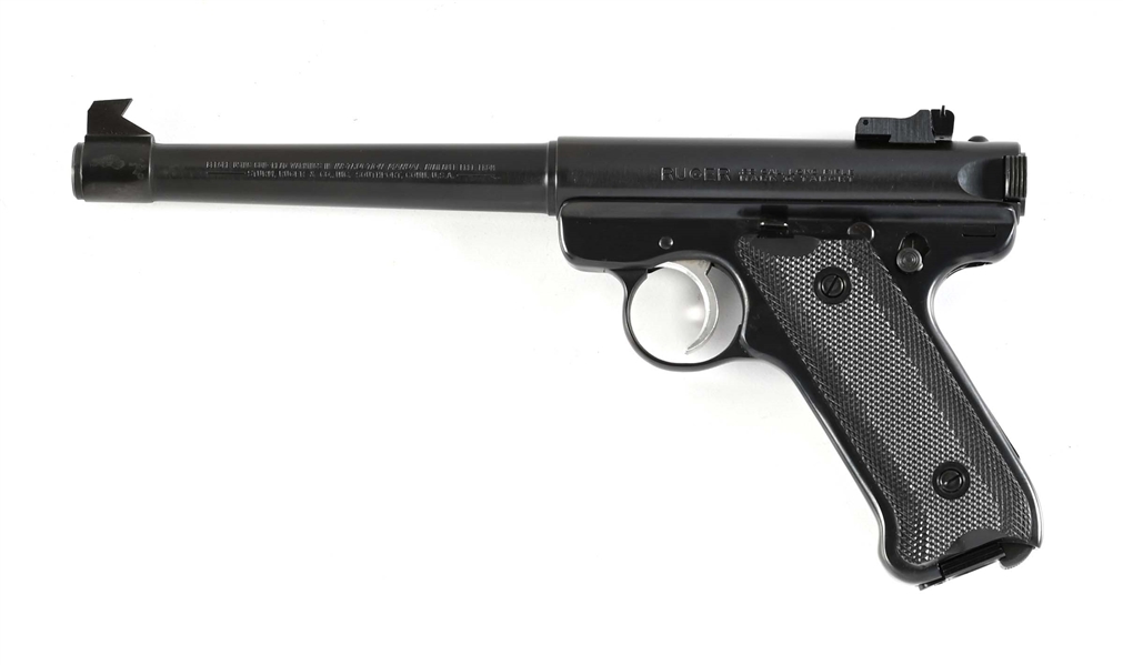 (M) RUGER MARK 2 SEMI AUTOMATIC TARGET PISTOL.