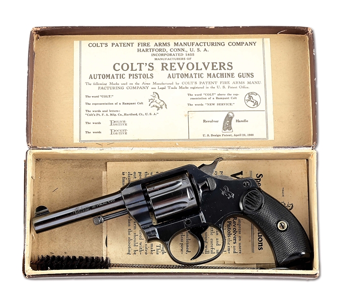 (C) COLT POCKET POSITIVE .32 DOUBLE ACTION REVOLVER WITH BOX. 