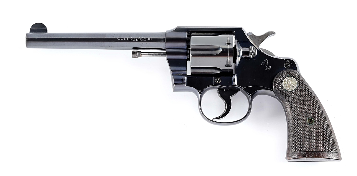 (C) COLT OFFICIAL POLICE .38 DOUBLE ACTION REVOLVER WITH BOX.