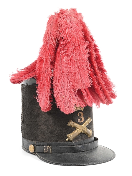 US M1832 3RD REGIMENT OF ARTILLERY OFFICERS SHAKO.