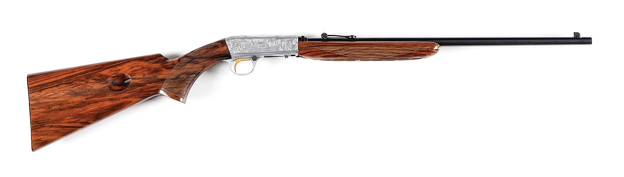 (C) BELGIAN GRADE III ENGRAVED BELGIAN BROWNING SA-22 SEMI AUTOMATIC RIFLE.