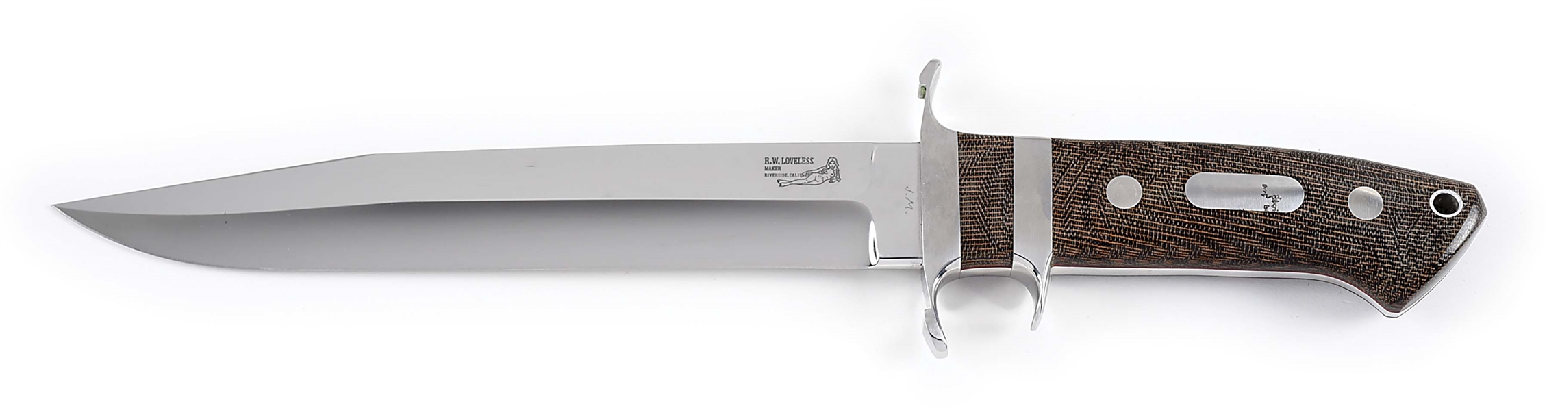 BOB LOVELESS BIG BEAR SUBHILT KNIFE.