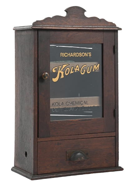 RICHARDSONS KOLA-GUM WOODEN CABINET