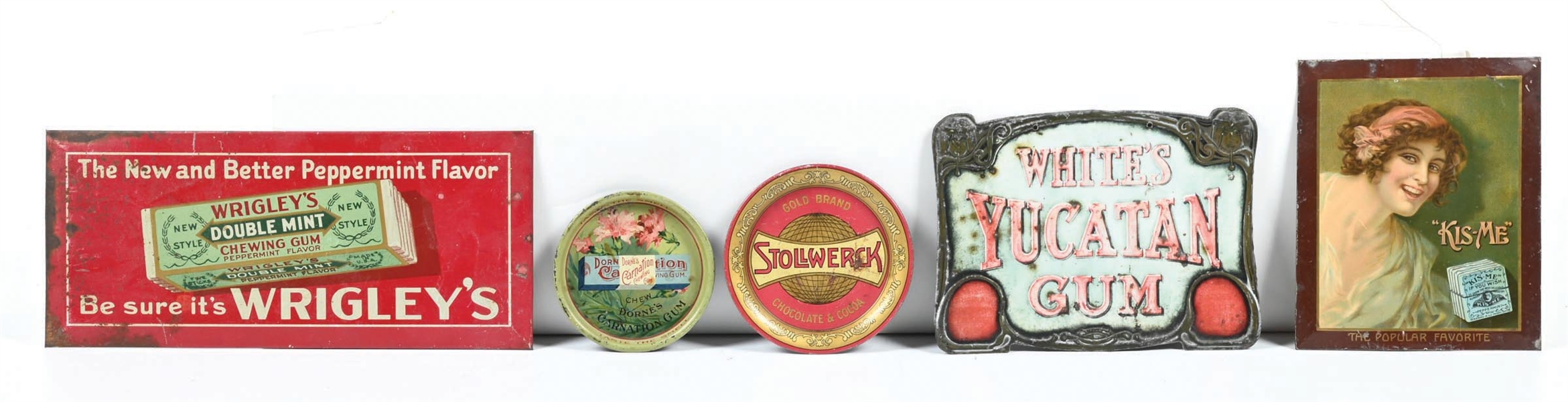 COLLECTION OF 5 EARLY CHEWING GUM ADVERTISEMENTS