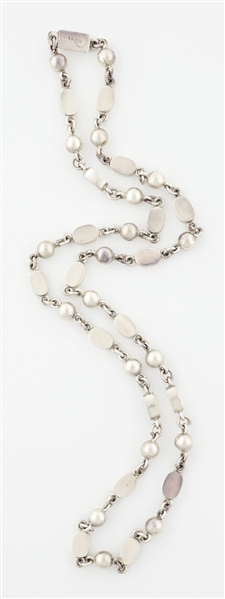 SILVER BALLS AND BEADS NECKLACE