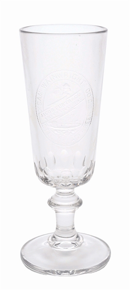 ST. LOUIS LAGER BEER SAM WAINWRIGHT & CO. - JACOB BURTON & CO. SOUL AGENTS RAISED LETTER PILSNER GLASS