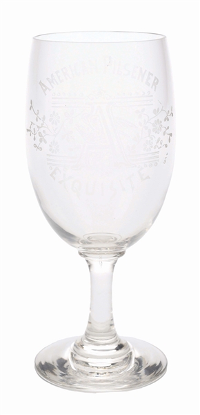 ANHEUSER-BUSCH AMERICAN PILSENER EXQUISITE ACID-ETCHED BEER GOBLET