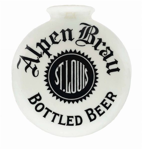 ALPEN BRAU BOTTLED BEER GLASS GLOBE