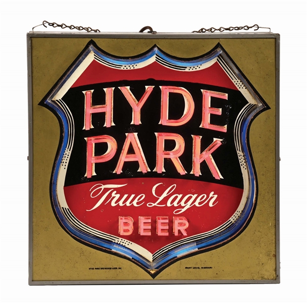 HYDE PARK BEER LIGHT-UP SIGN