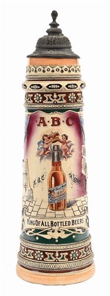 THE AMERICAN BREWING CO. ABC BOHEMIAN BEER LARGE GERMAN STEIN