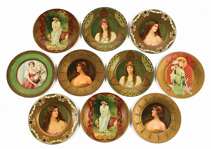 LOT OF 10: HEIM BREWERY VIENNA ART PLATES 