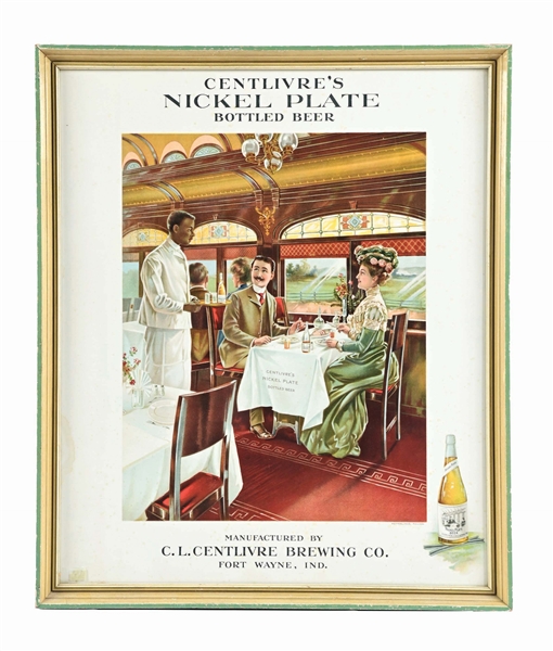 CENTLIVER BREWING CO. TRAIN CAR LITHOGRAPH