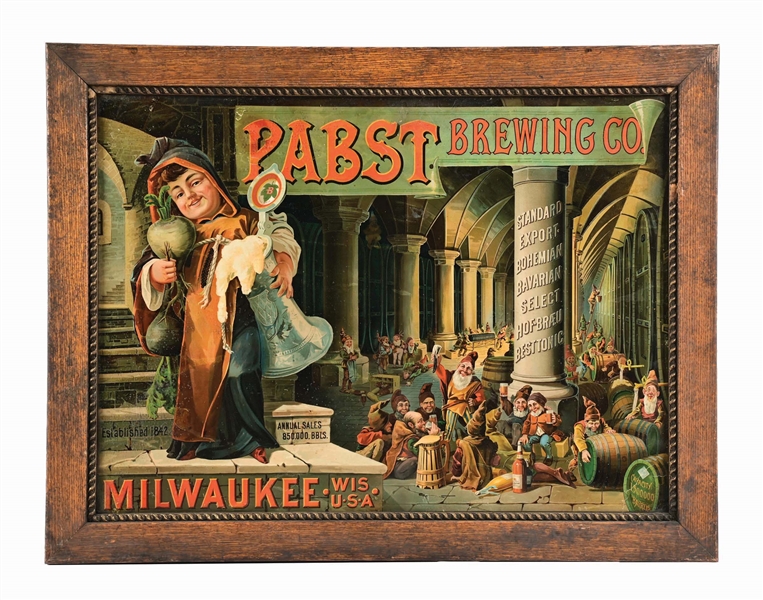 PABST BREWING CO. MONK & ELF LITHOGRAPH