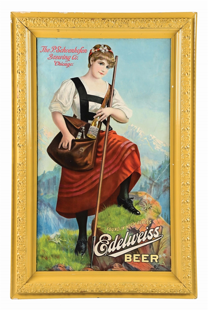 P. SCHOENHOFEN BREWING CO. LITHOGRAPH SIGN