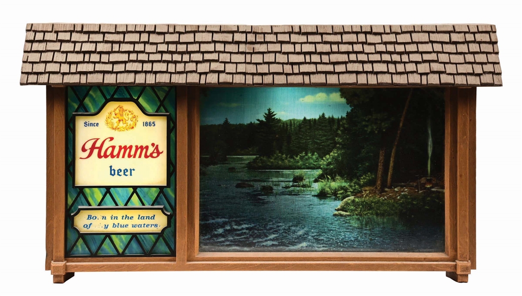 HAMMS BEER CAMPING SCENE MOTION LIGHT-UP SIGN