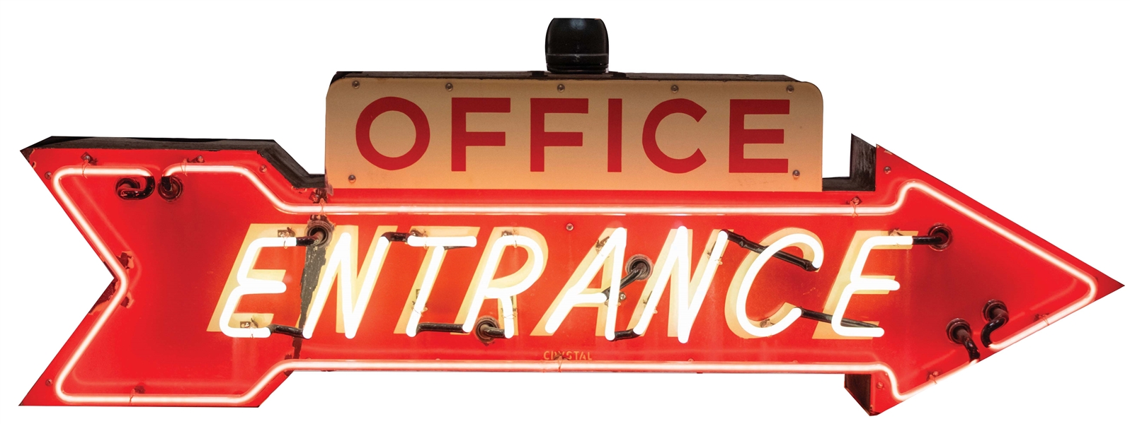 OFFICE ENTRANCE PORCELAIN ARROW SIGN