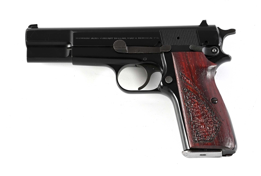 (M) POST WAR BROWNING HIGH POWER SEMI AUTOMATIC PISTOL.