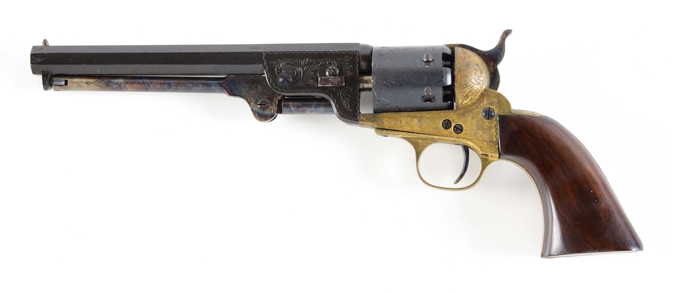 (A) F.I.E. MODEL 1851 NAVY REPRODUCTION BLACK POWDER SINGLE ACTION PISTOL.