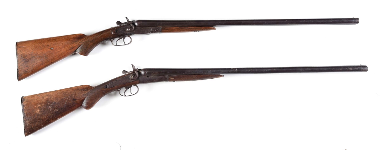 (A) LOT OF 2: ACME ARMS SIDE BY SIDE SHOTGUNS. 