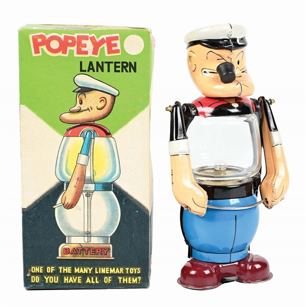 LINE MAR TIN LITHO POPEYE LANTERN TOY