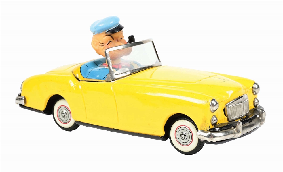 LINE MAR TIN LITHO FRICTION POPEYE ROADSTER TOY