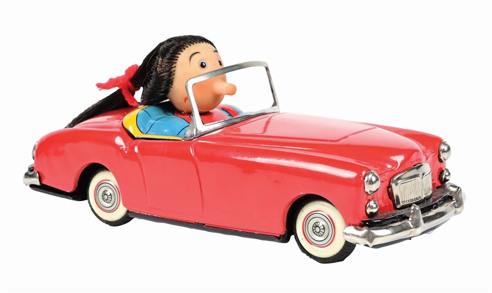 JAPANESE LINE MAR FRICTION OLIVE OYL SPORTS ROADSTER TOY