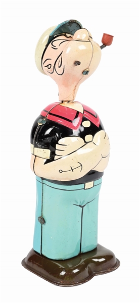 LINE MAR TIN LITHO WIND-UP POPEYE UP & DOWN HEAD ACTION TOY