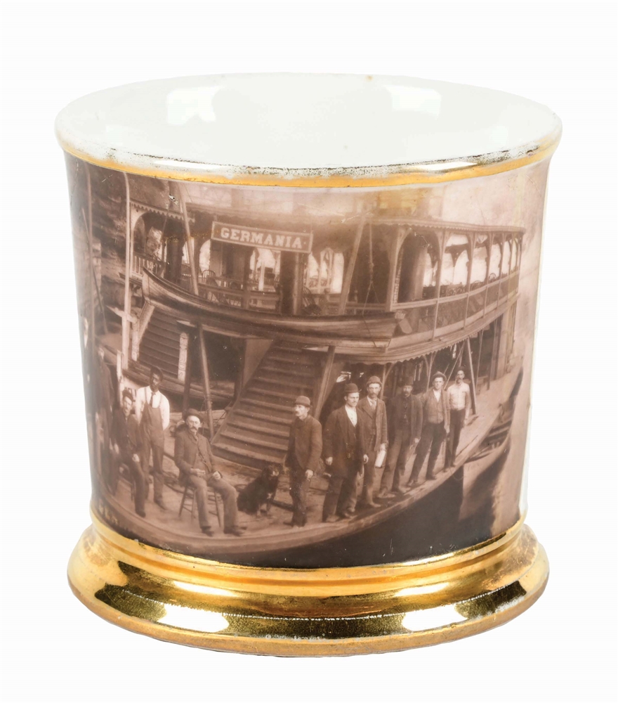 MEN ON SHIP PHOTOGRAPHIC SHAVING MUG