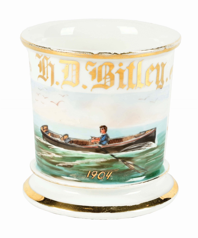 KAYAKER SHAVING MUG, D. 1904