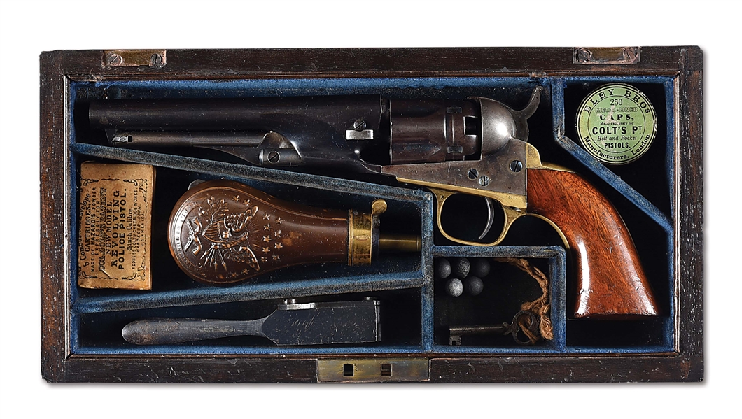 (A) VERY FINE CASED COLT 1862 POLICE REVOLVER.