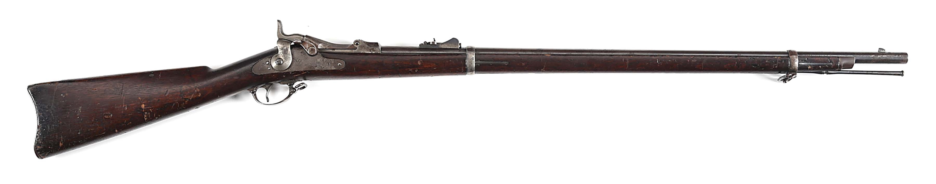 (A) US SPRINGFIELD MODEL 1879 TRAPDOOR RIFLE.