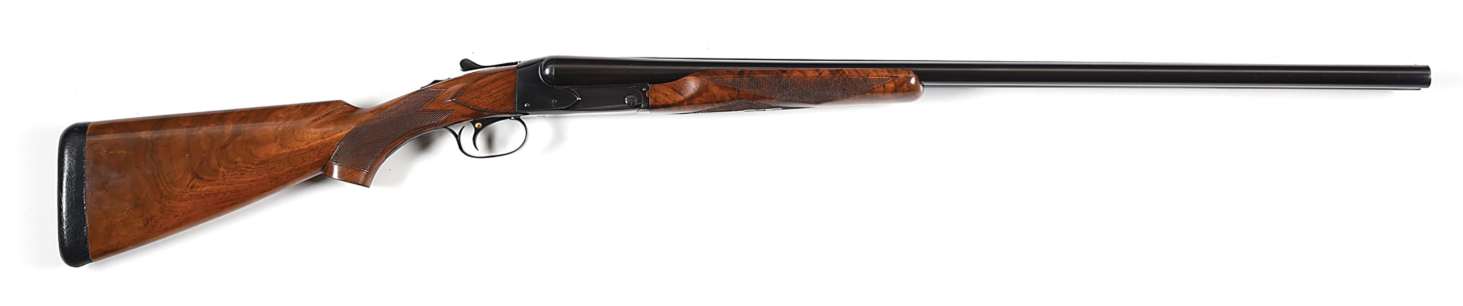 (C) WINCHESTER MODEL 21 SIDE BY SIDE 12 GAUGE SHOTGUN.