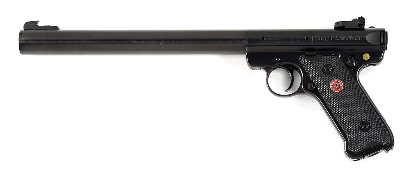 (N) RUGER MARK III TARGET SEMI-AUTOMATIC PISTOL WITH S & H ARMS MK4 INTEGRALLY SUPPRESSED BARREL (SILENCER).