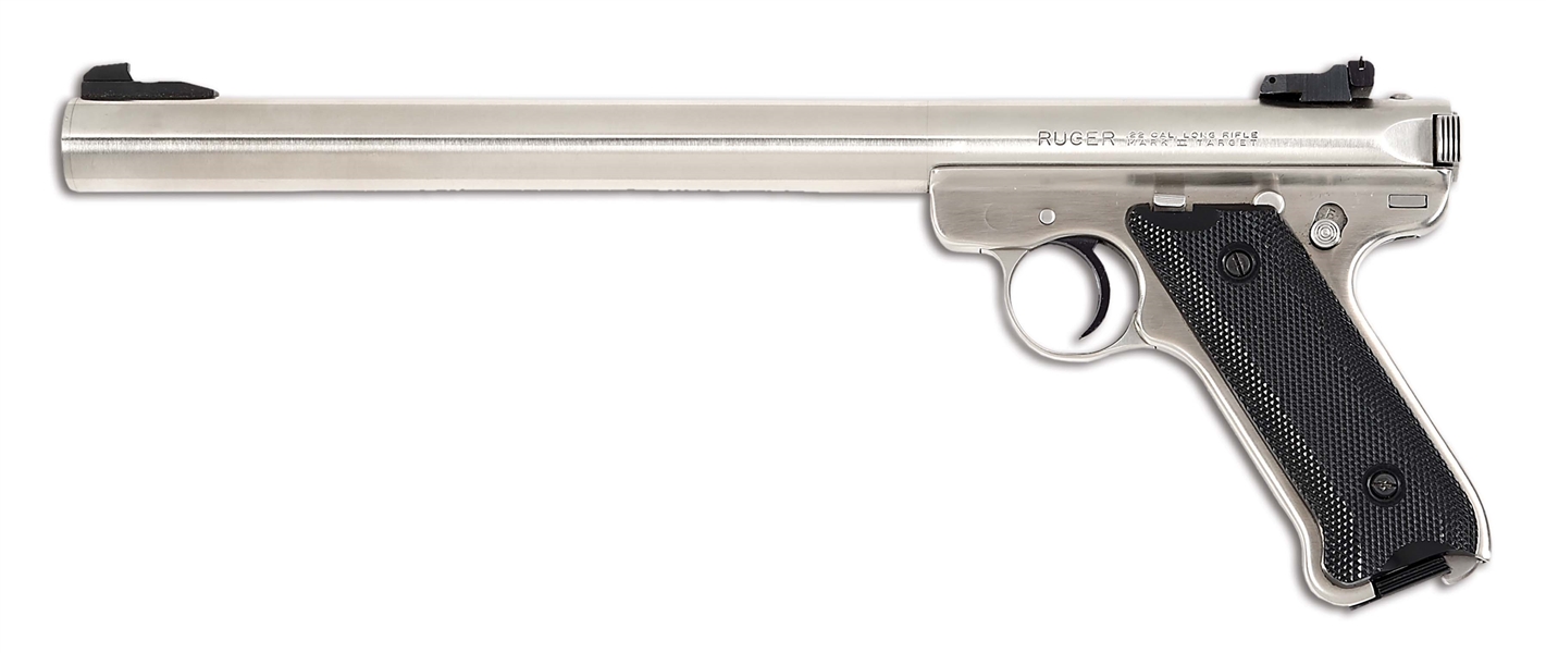 (N) RUGER MARK II TARGET SEMI-AUTOMATIC PISTOL WITH S & H ARMS MK2 INTEGRALLY SUPPRESSED BARREL (SILENCER).