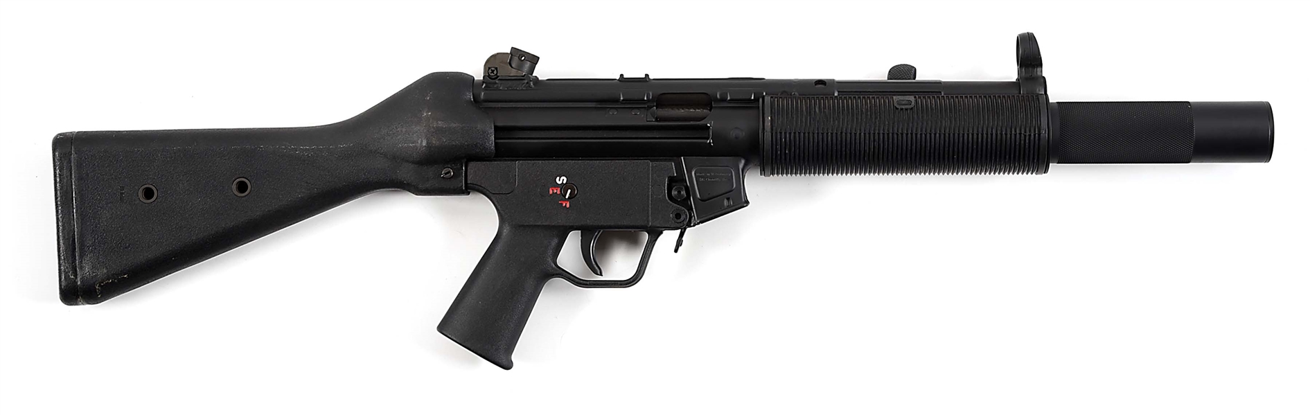 (N) S&H ARMS HK MODEL 94 CONVERTED TO AN MP5SD SEMI-AUTOMATIC SHORT BARREL RIFLE WITH S&H ARMS SUPPRESSOR. (SHORT BARRELED RIFLE AND SILENCER). 