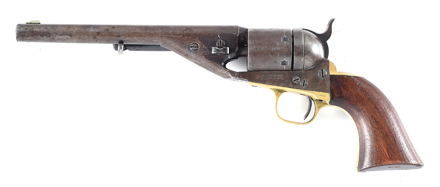 (A) SCARCE COLT 1861 NAVY CONVERSION REVOLVER.