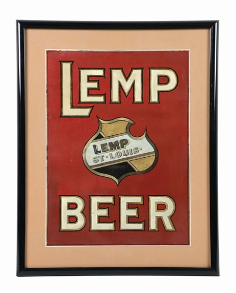 LEMP BEER REVERSE GLASS SIGN