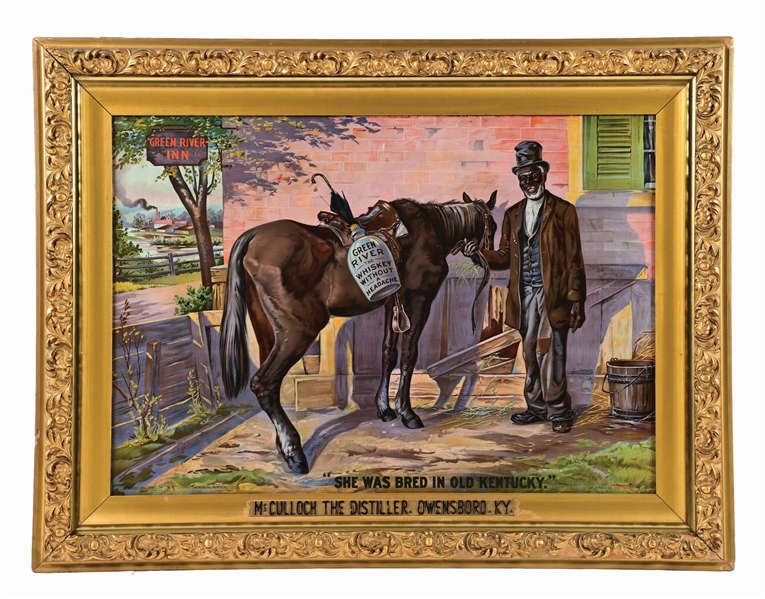 GREEN RIVER WHISKY TIN LITHOGRAPH