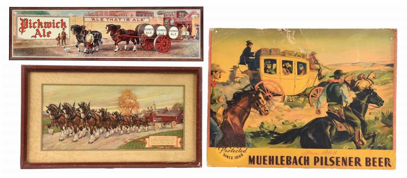 LOT OF 3: BREWERY ADVERTISEMENTS