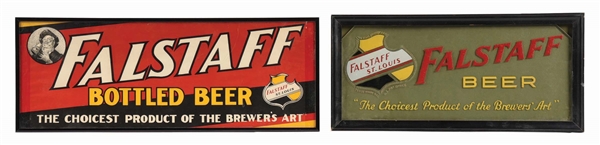 PAIR OF FALSTAFF BEER ADVERTISING SIGNS