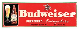 ANHEUSER-BUSCH BUDWEISER TIN PAINTED SIGN