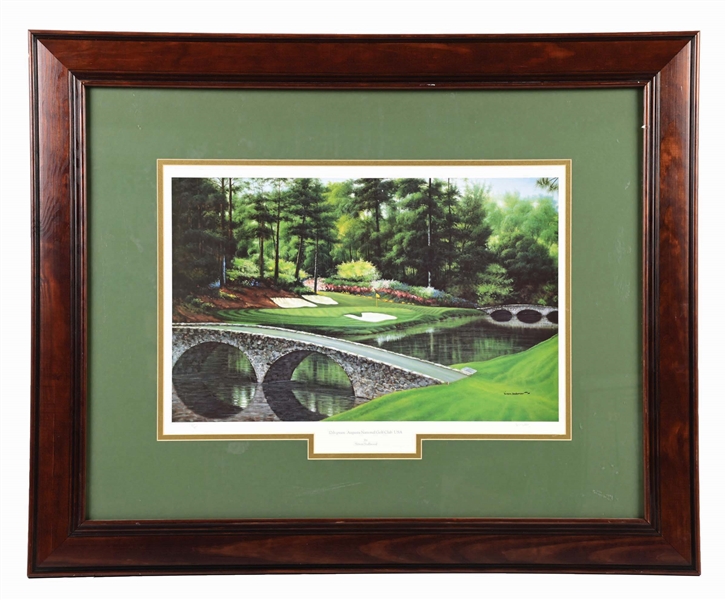 12TH GREEN AUGUSTA NATIONAL GOLF CLUB PAPER LITHOGRAPH