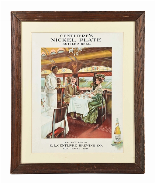 CENTLIVRES NICKEL PLATE BOTTLED BEER PAPER LITHOGRAPH