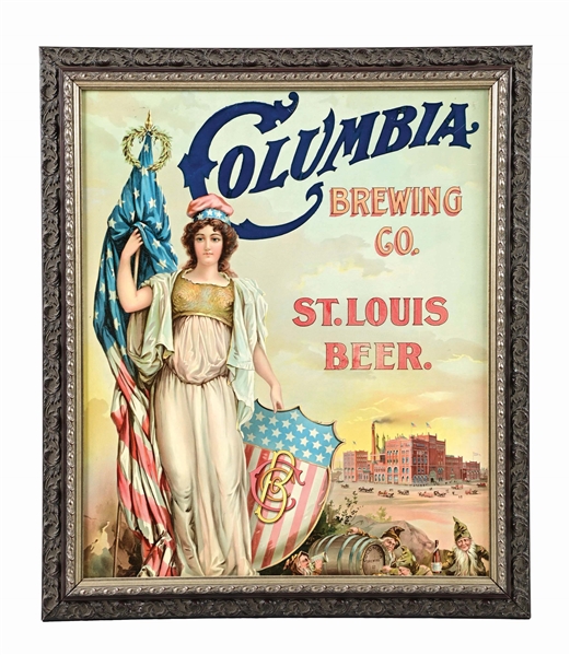 COLUMBIA BREWING CO. TIN LITHOGRAPH