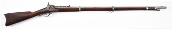 (A) U.S. SPRINGFIELD MODEL 1866 TRAPDOOR BREECH LOADING RIFLE.