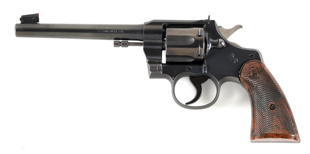 (C) COLT OFFICERS MODEL TARGET .22 DOUBLE ACTION REVOLVER.