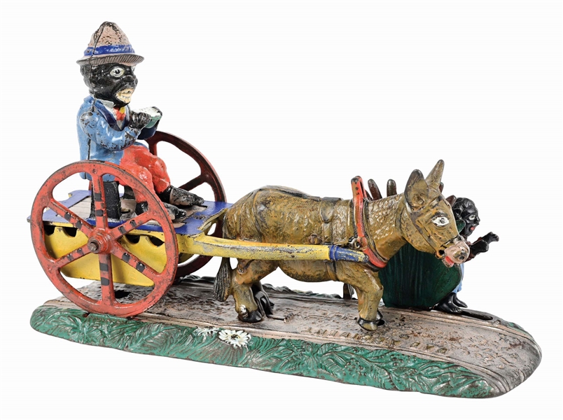 J. & E. STEVENS BAD ACCIDENT CAST IRON MECHANICAL BANK